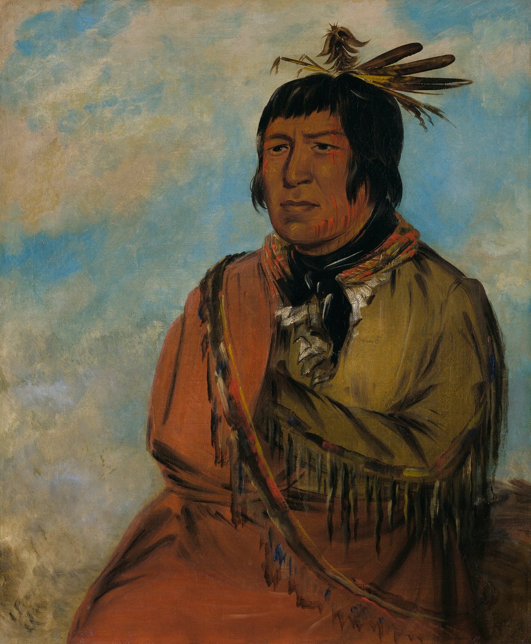 Na-pów-sa, björn som färdas om natten, en hövding av George Catlin