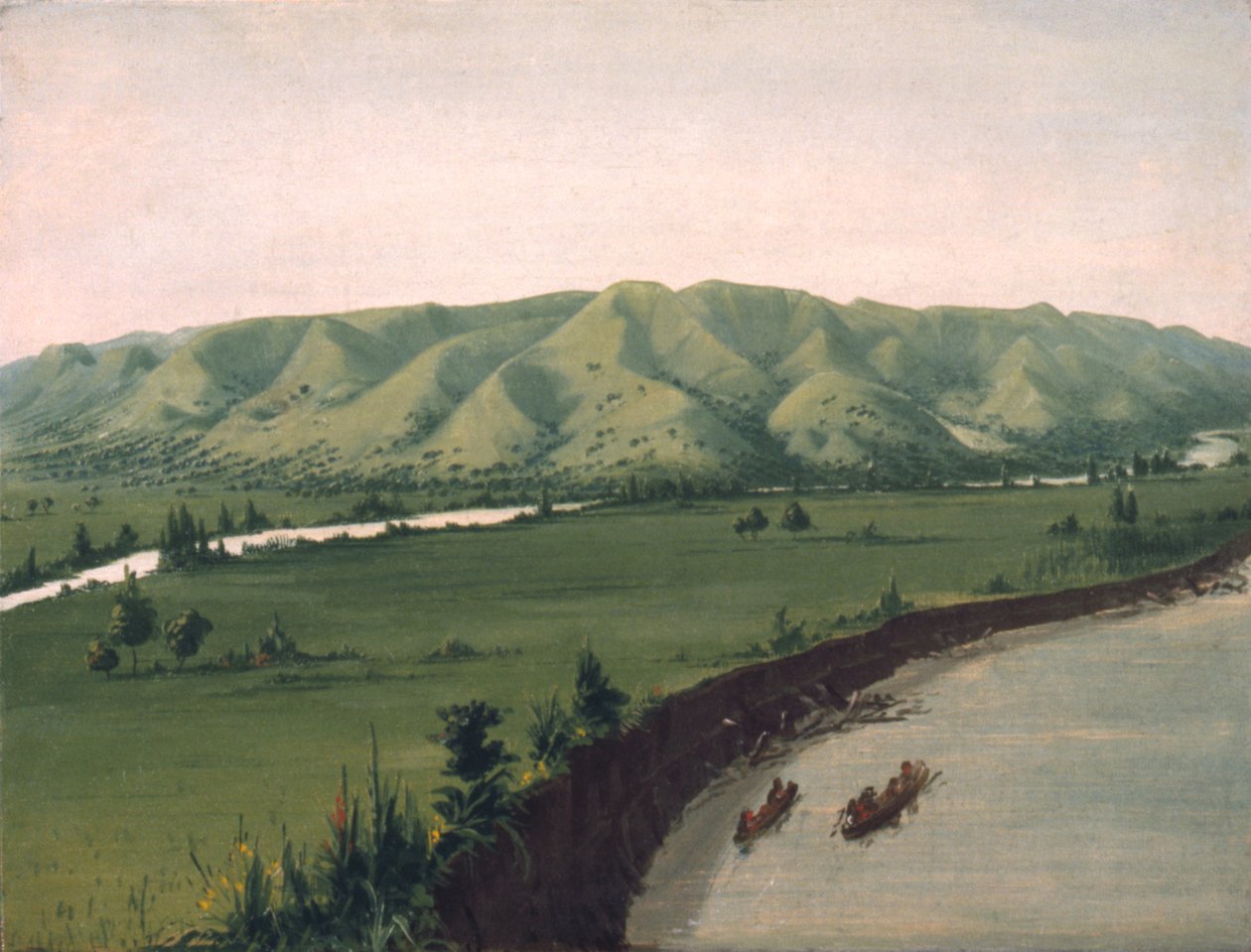 Nishnabottana Bluffs, 1070 mil ovanför St. Louis av George Catlin
