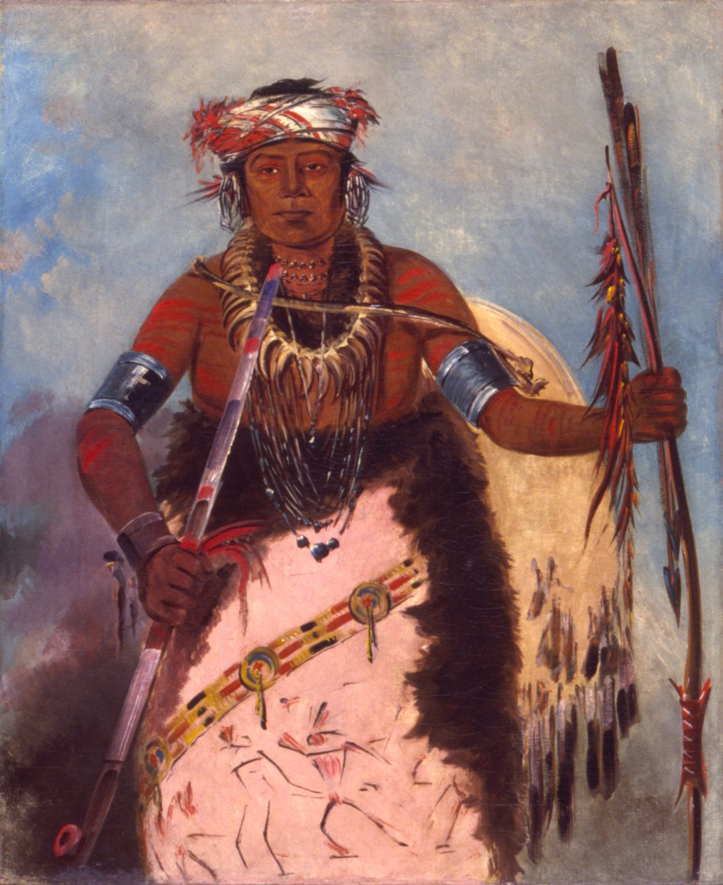 Notch-ee-níng-a, No Heart, (kallad White Cloud), stamhövding av George Catlin
