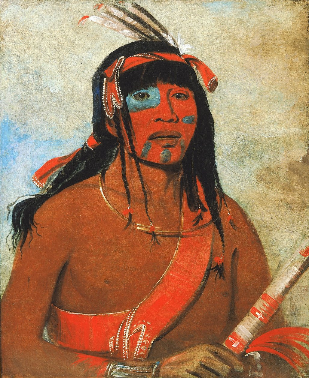 O-tá-wah, Ottaway, en krigare av George Catlin