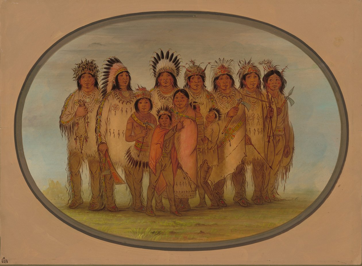 Ojibbeway-indianer i Paris, 18611869. av George Catlin