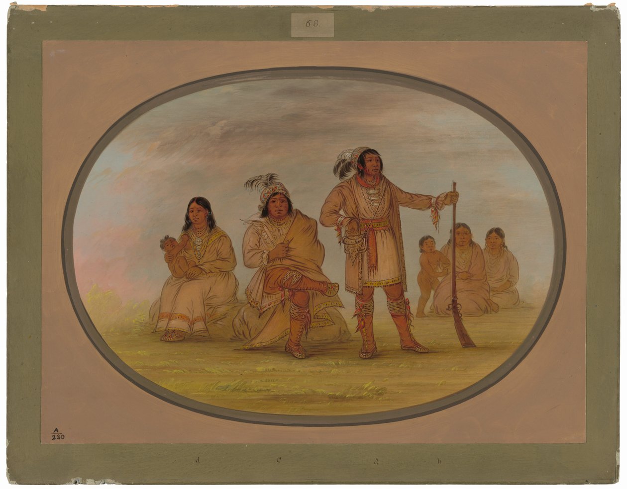 Osceola och fyra Seminole-indianer av George Catlin