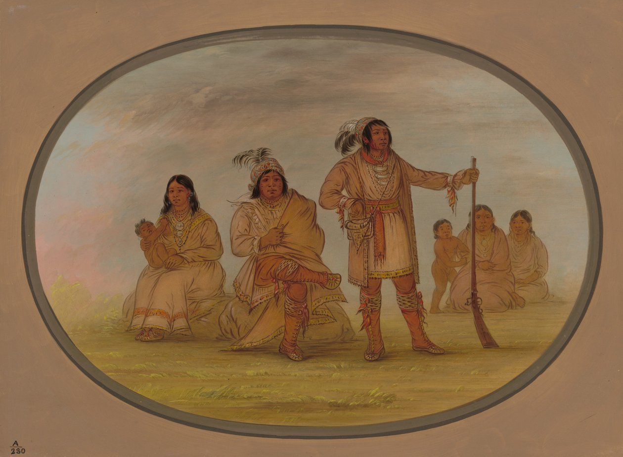 Osceola och fyra Seminolee-indianer, 18611869. av George Catlin