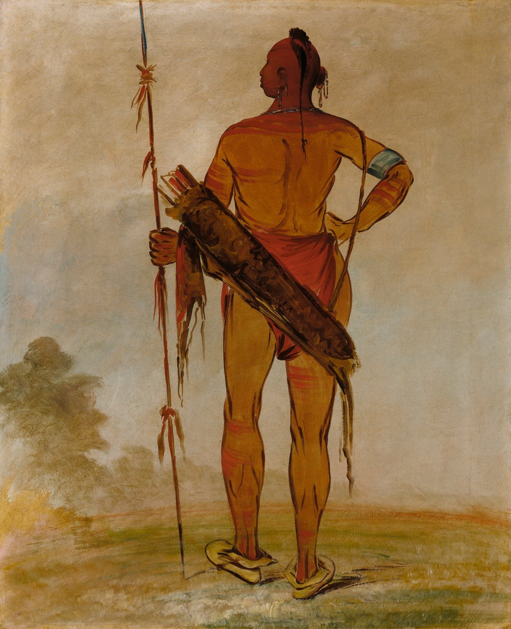 Pa-hú-sha, vitt hår, den yngre, en bandhövding av George Catlin