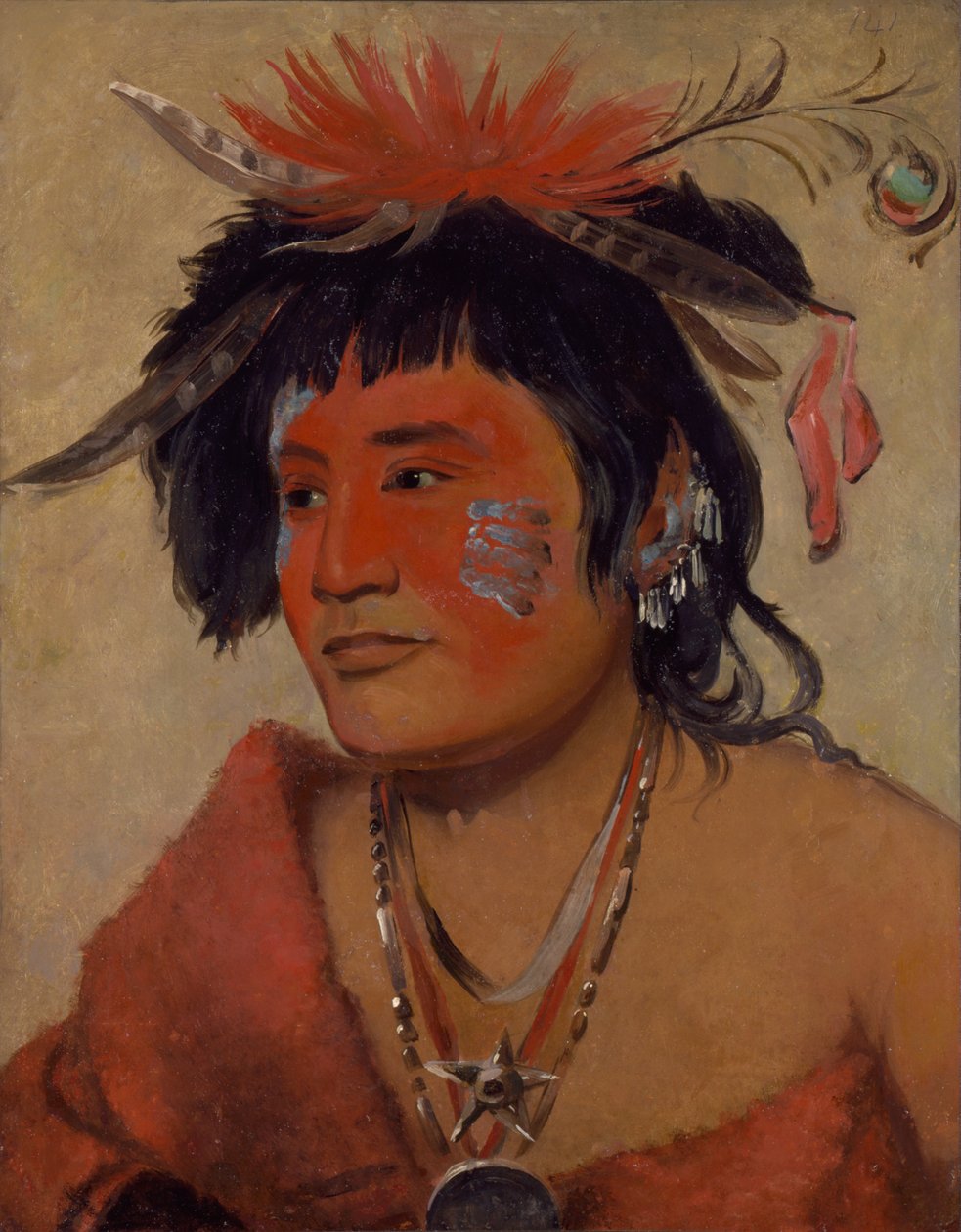 Pah-shee-náu-shaw, en krigare av George Catlin