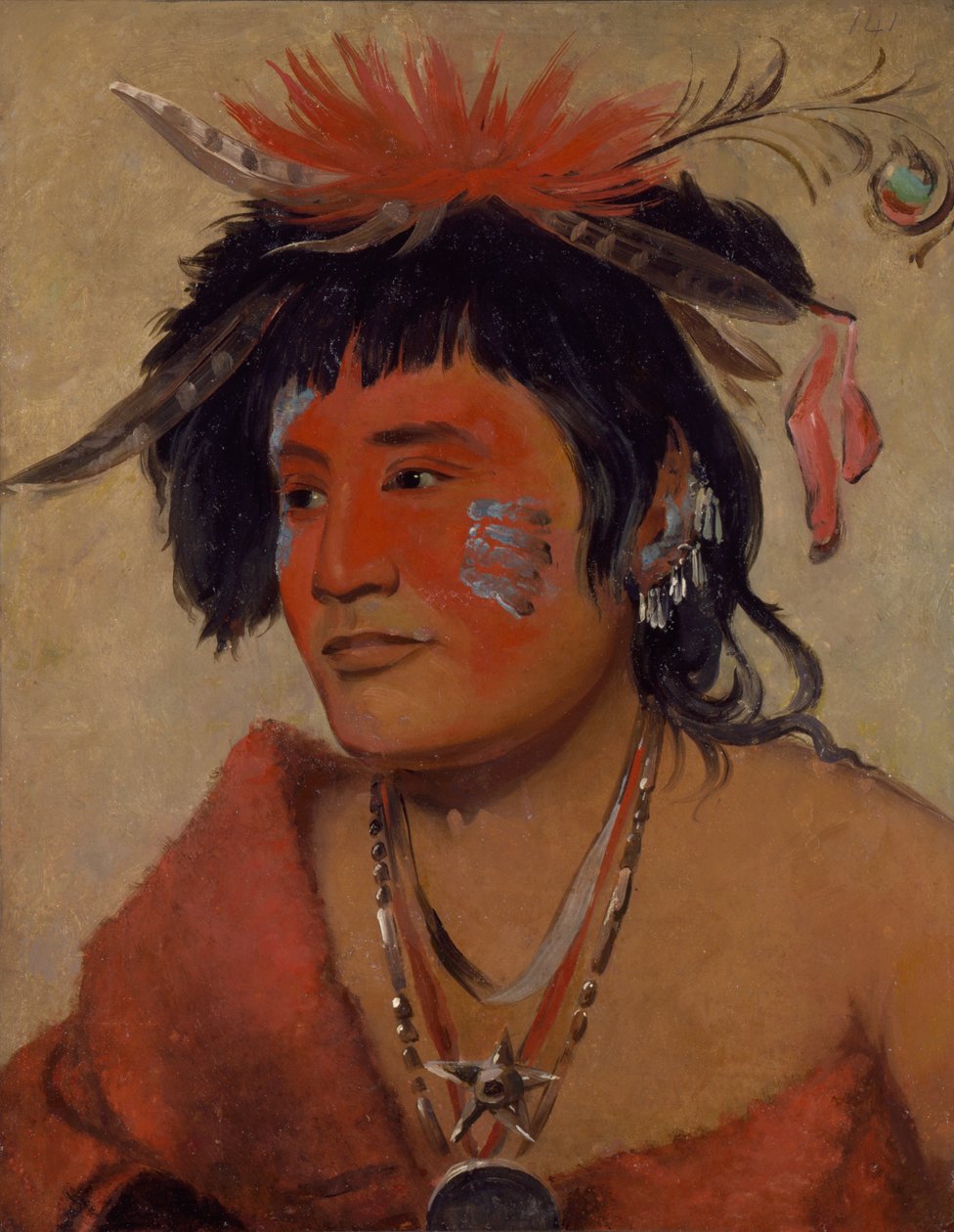 Pah-shee-náu-shaw, en krigare, 1831. av George Catlin