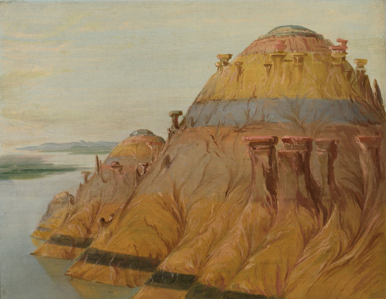 Pittoreska Clay Bluff, 1 700 mil ovanför St Louis av George Catlin