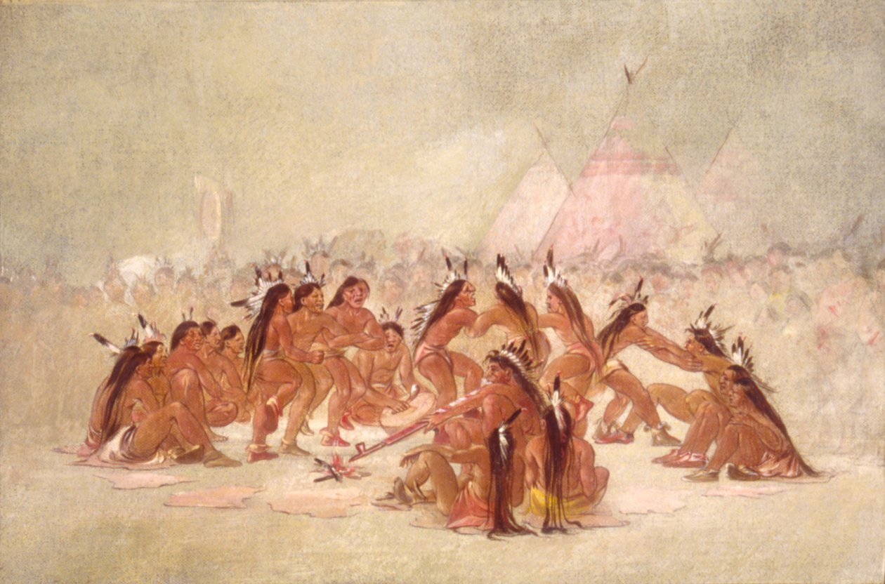 Pipdans, Assiniboine, 1835-1837. av George Catlin