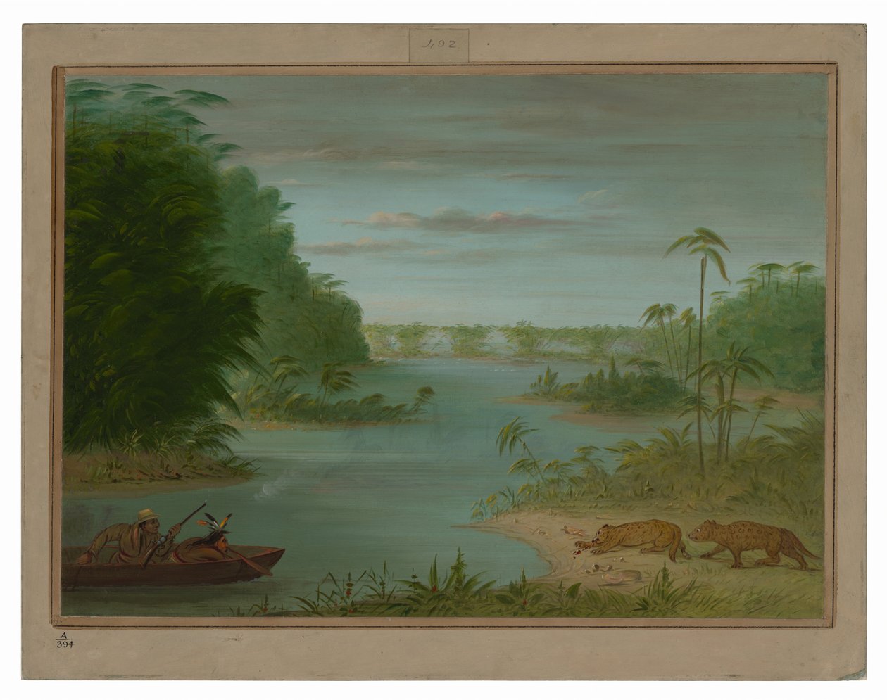 Pont de Palmiers och Tigerskytte av George Catlin