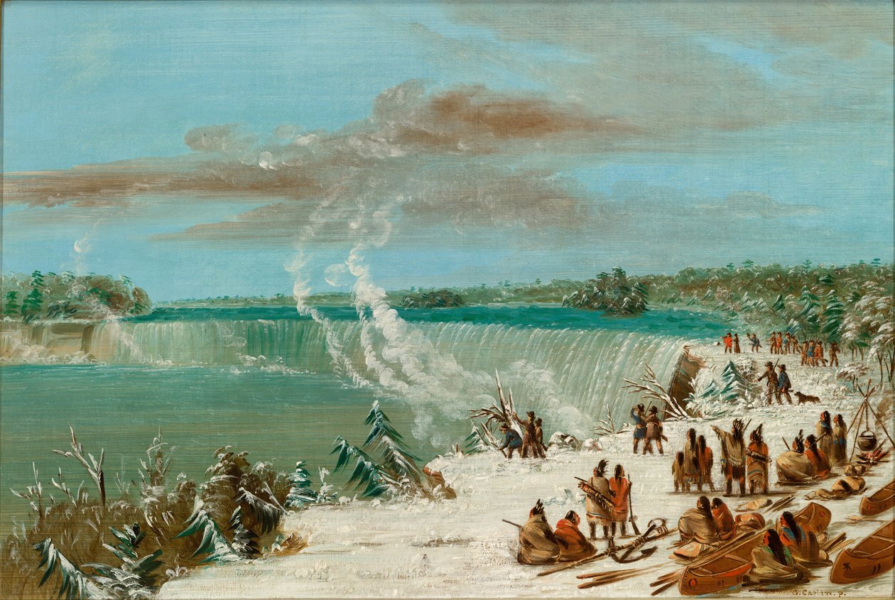 Portage Around the Falls of Niagara at Table Rock, 18471848. av George Catlin
