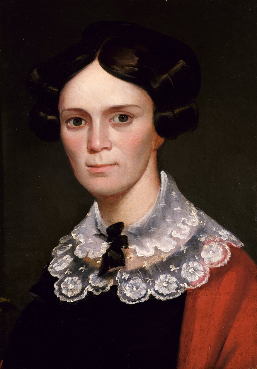 Porträtt av en kvinna, ca. 1825-1830. av George Catlin