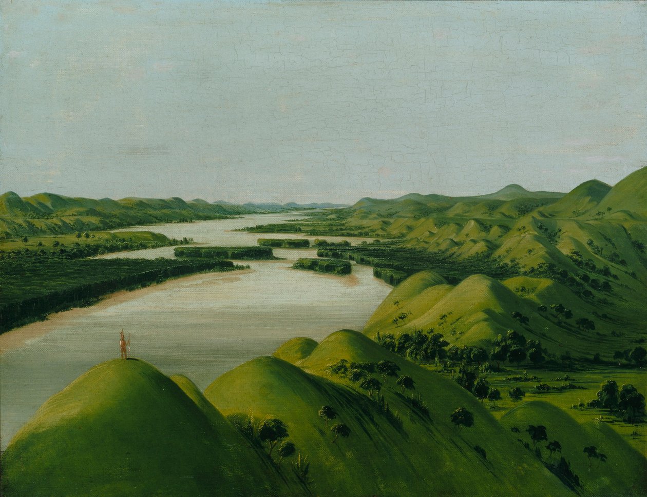 River Bluffs, 1320 mil ovanför St. Louis av George Catlin