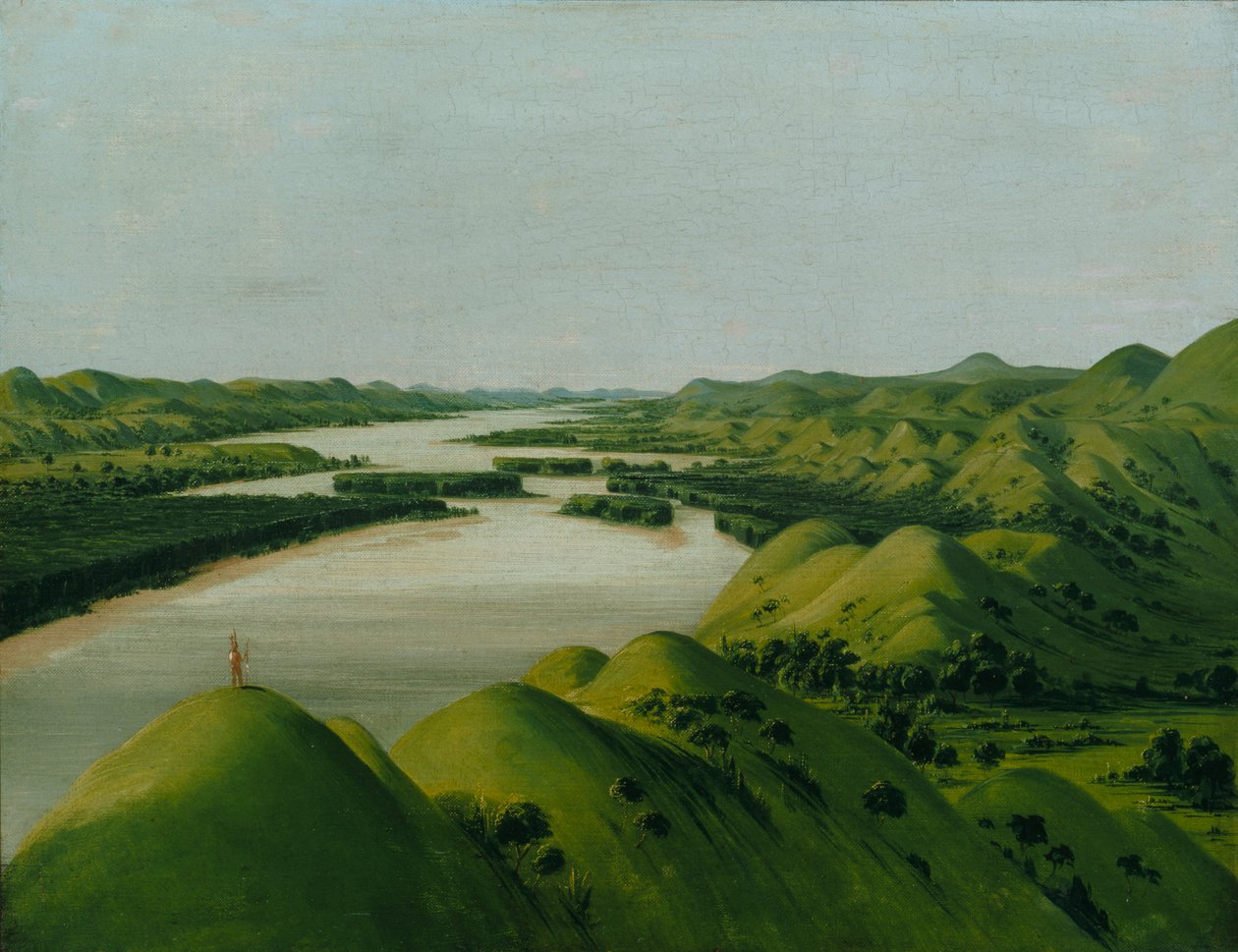 River Bluffs, 1320 Miles ovanför St. Louis, 1832. av George Catlin