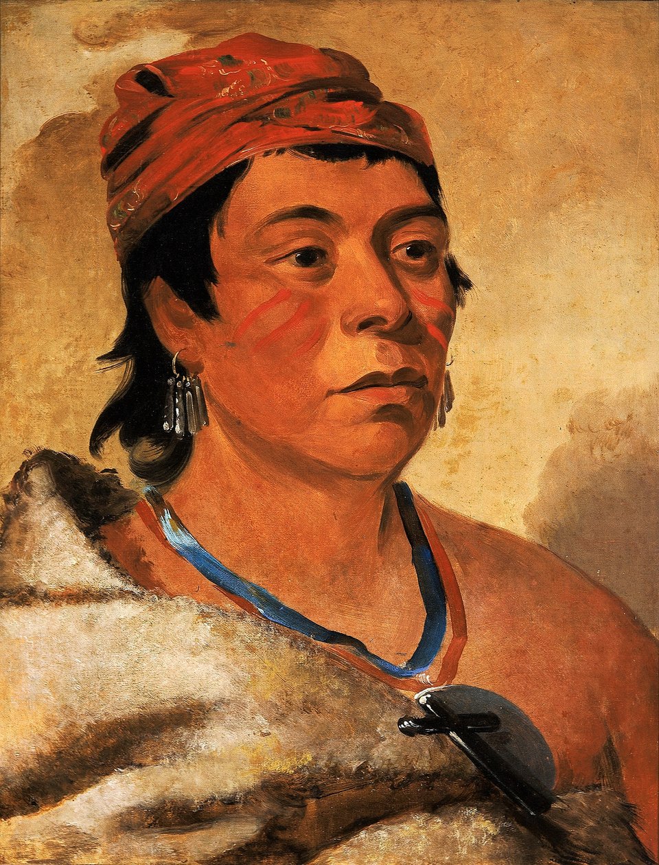 Round Island, en krigare av George Catlin