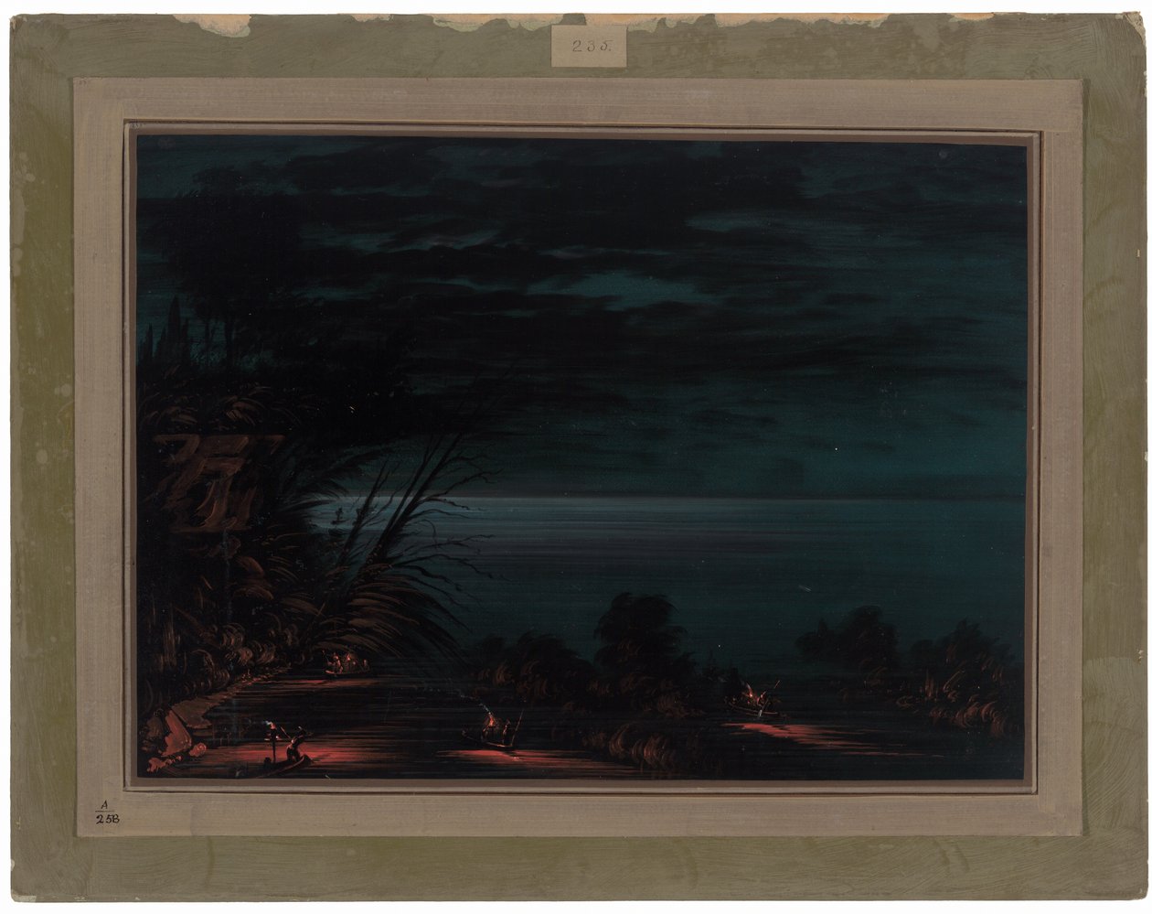 Lax Spearing - Ottowas av George Catlin