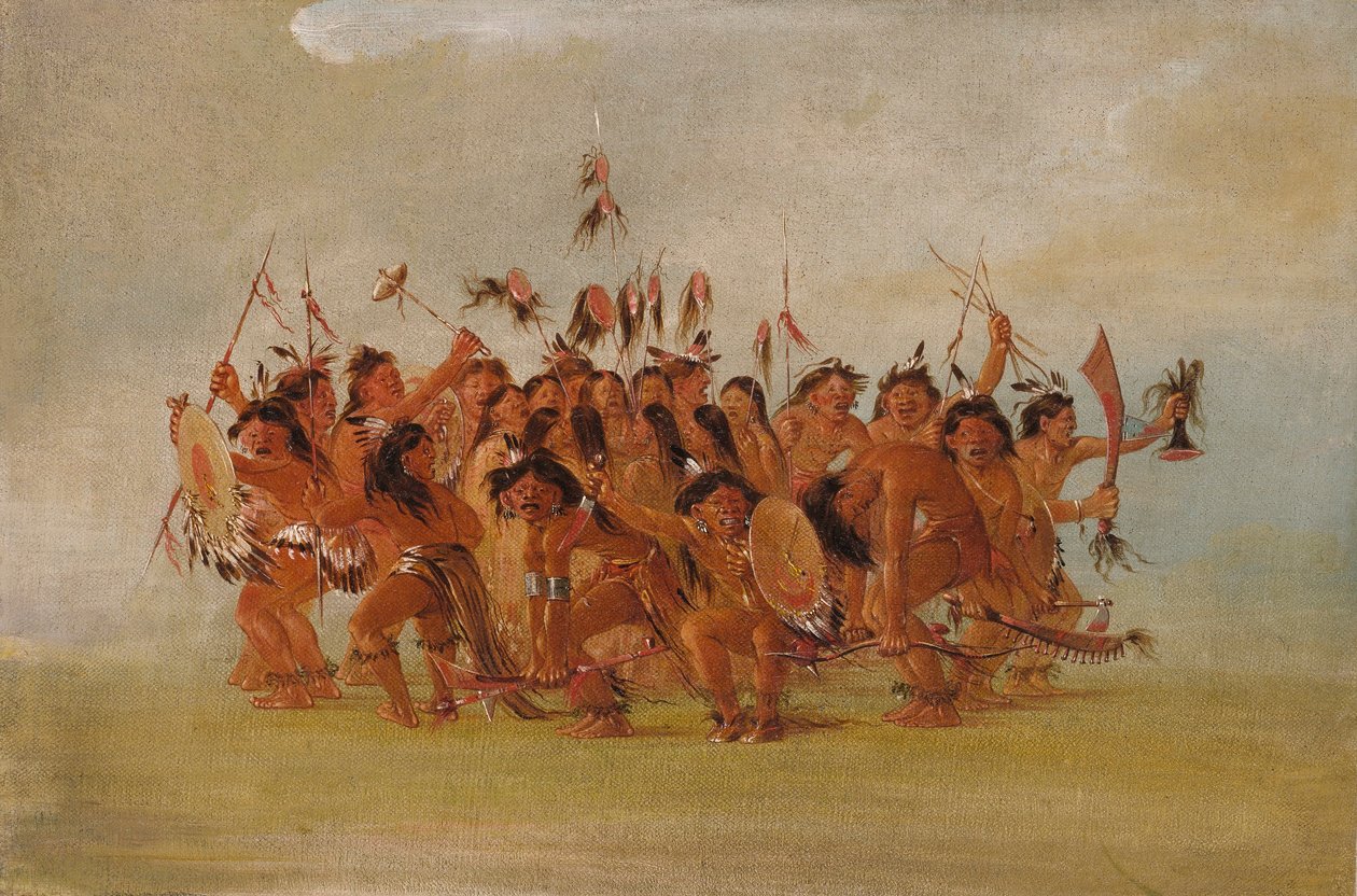 Skalpdans, mynningen av Tetonfloden av George Catlin