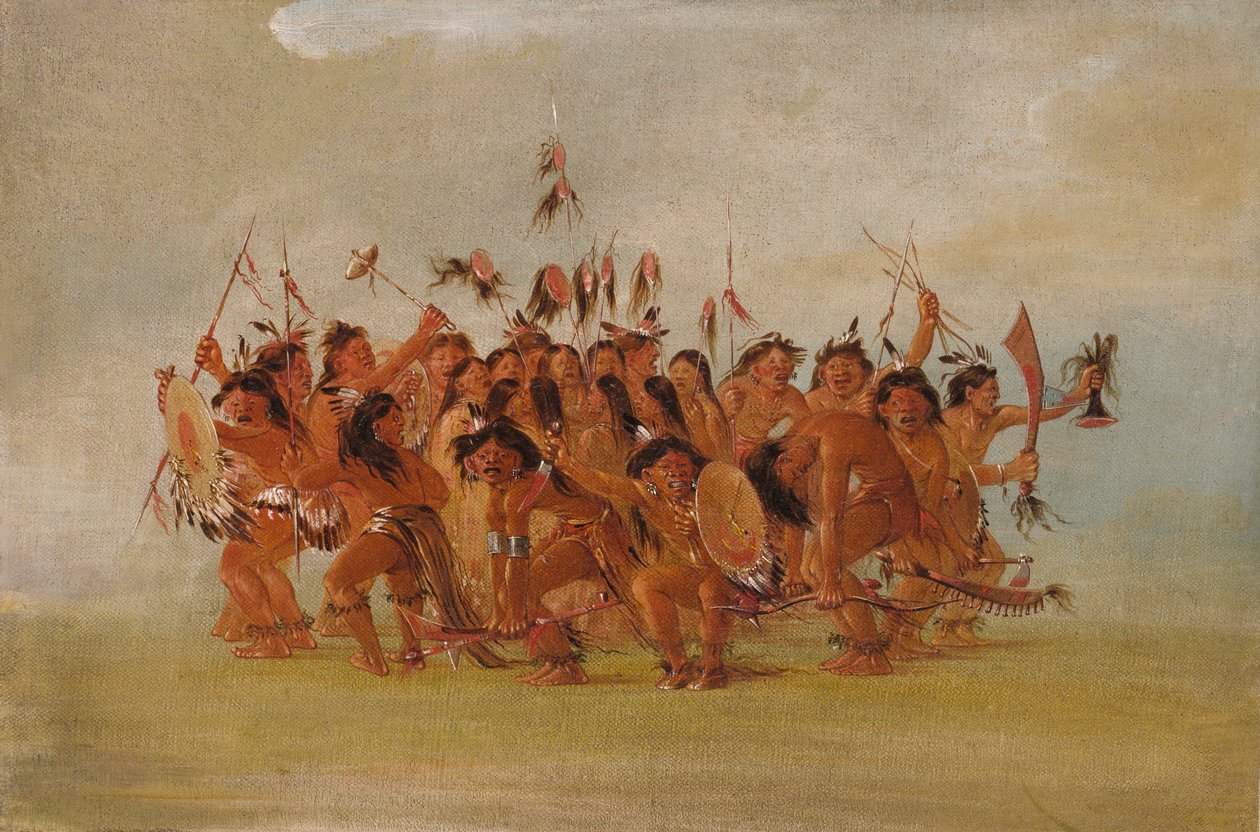 Skalpdans, Tetonflodens mynning, 1835-1837. av George Catlin