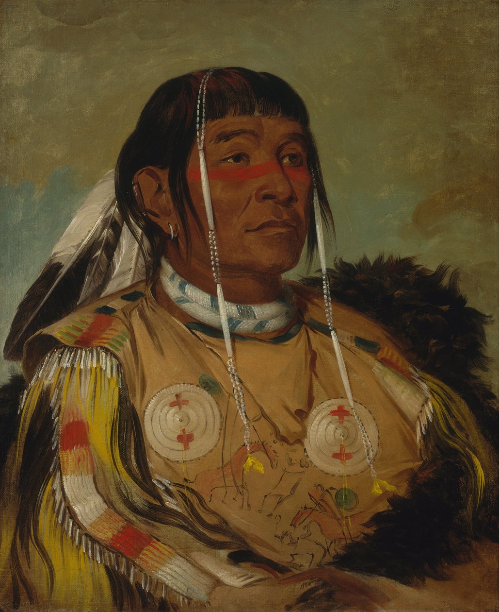 Sha-có-pay, The Six, hövding för Plains Ojibwa av George Catlin
