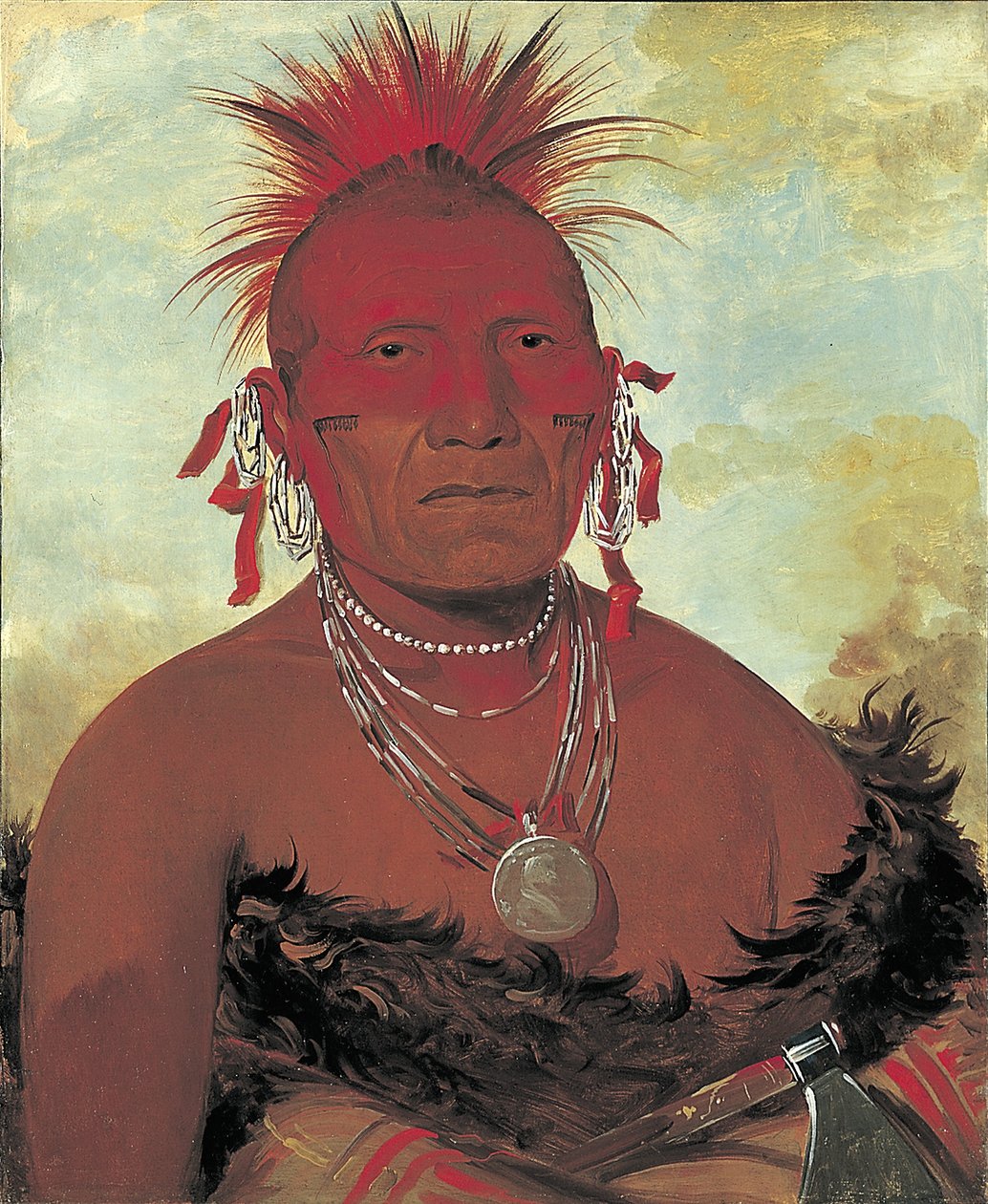 Shón-ka-ki-he-ga, hästhövding, stor pawneehövding av George Catlin