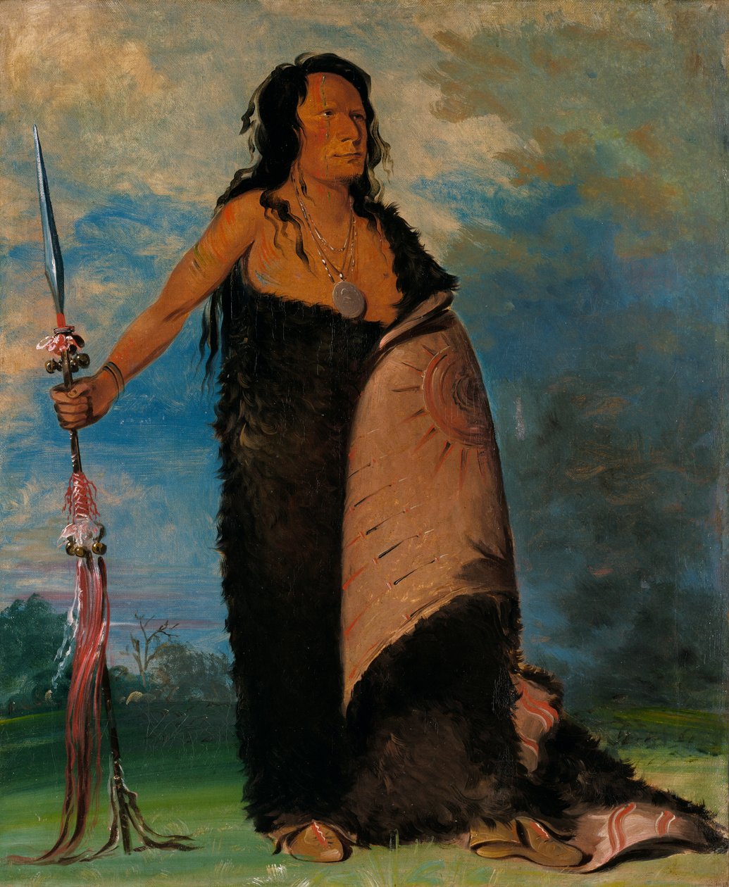 Shoo-de-gá-cha, Röken, stamhövding, 1832. av George Catlin