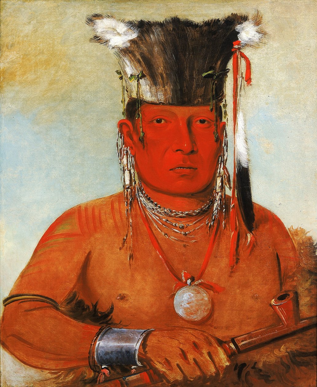 Sháw-da-mon-nee, där går han, en modig av George Catlin