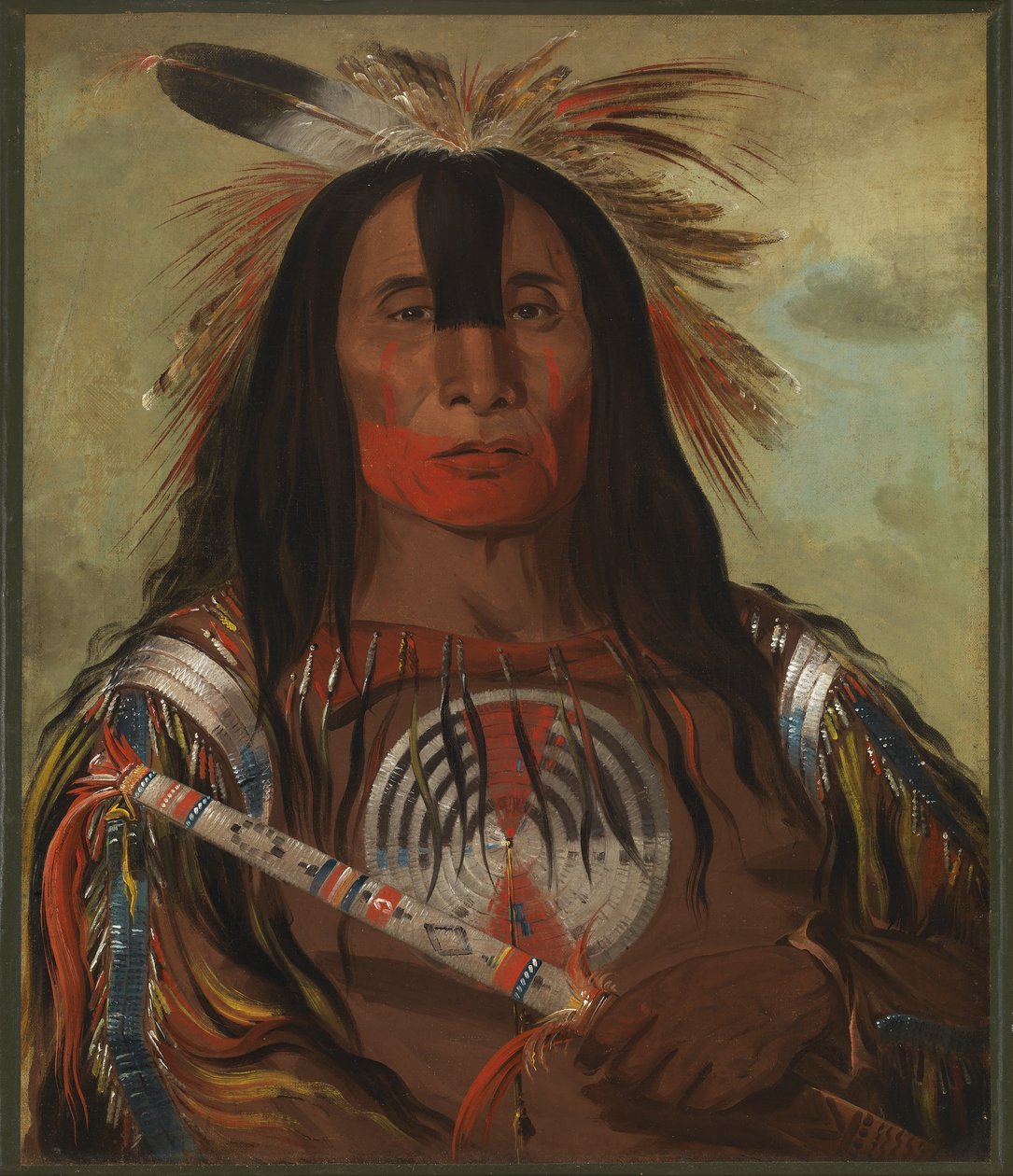 Stu-mick-o-súcks, buffeltjurens ryggfett, överhuvud, blodstam av George Catlin