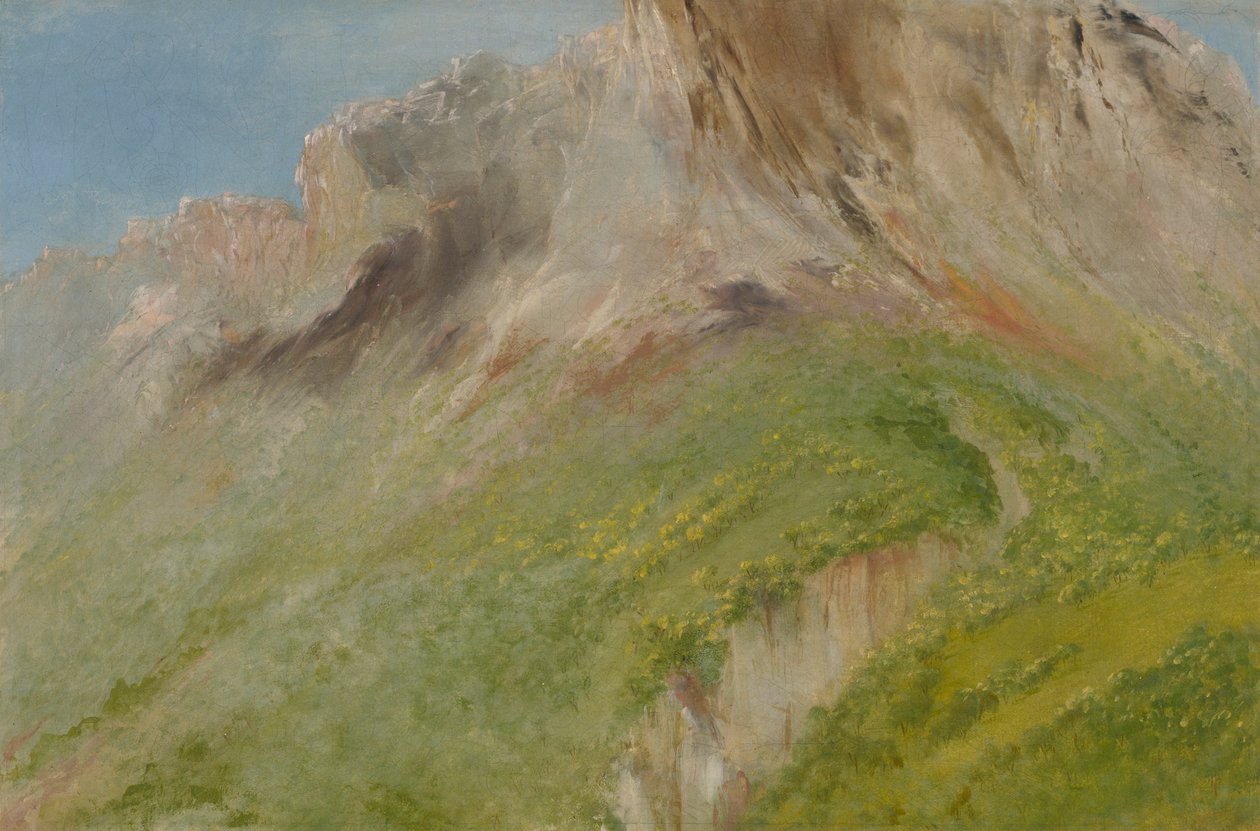 Ta-wa-que-nah, eller Klippiga berget, nära Comanche Village, 1834-1835. av George Catlin