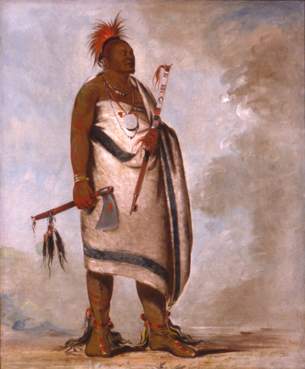 Tchong-tas-sáb-bee, Black Dog, andre hövding av George Catlin