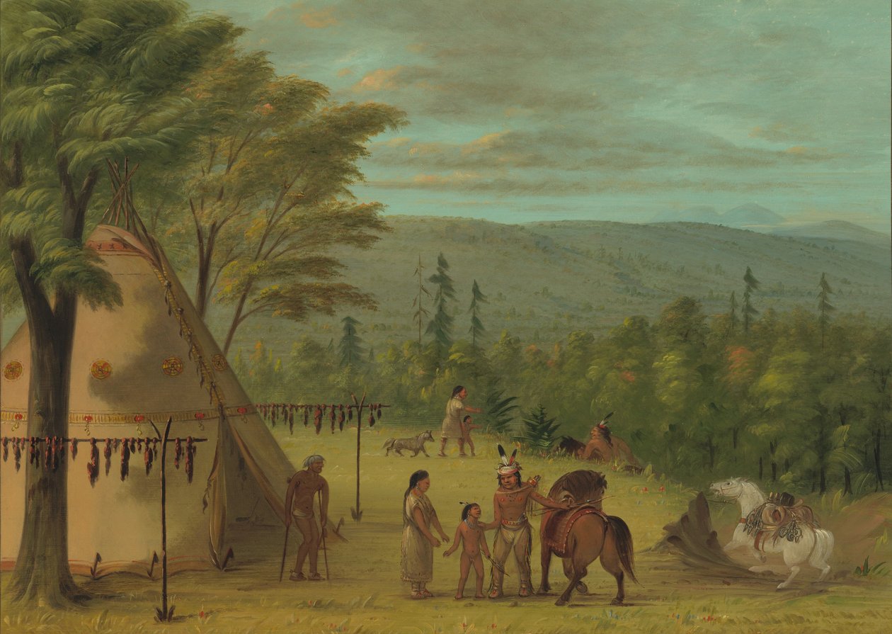 Bröderna Cheyenne börjar på sin höstjakt, 18611869. av George Catlin