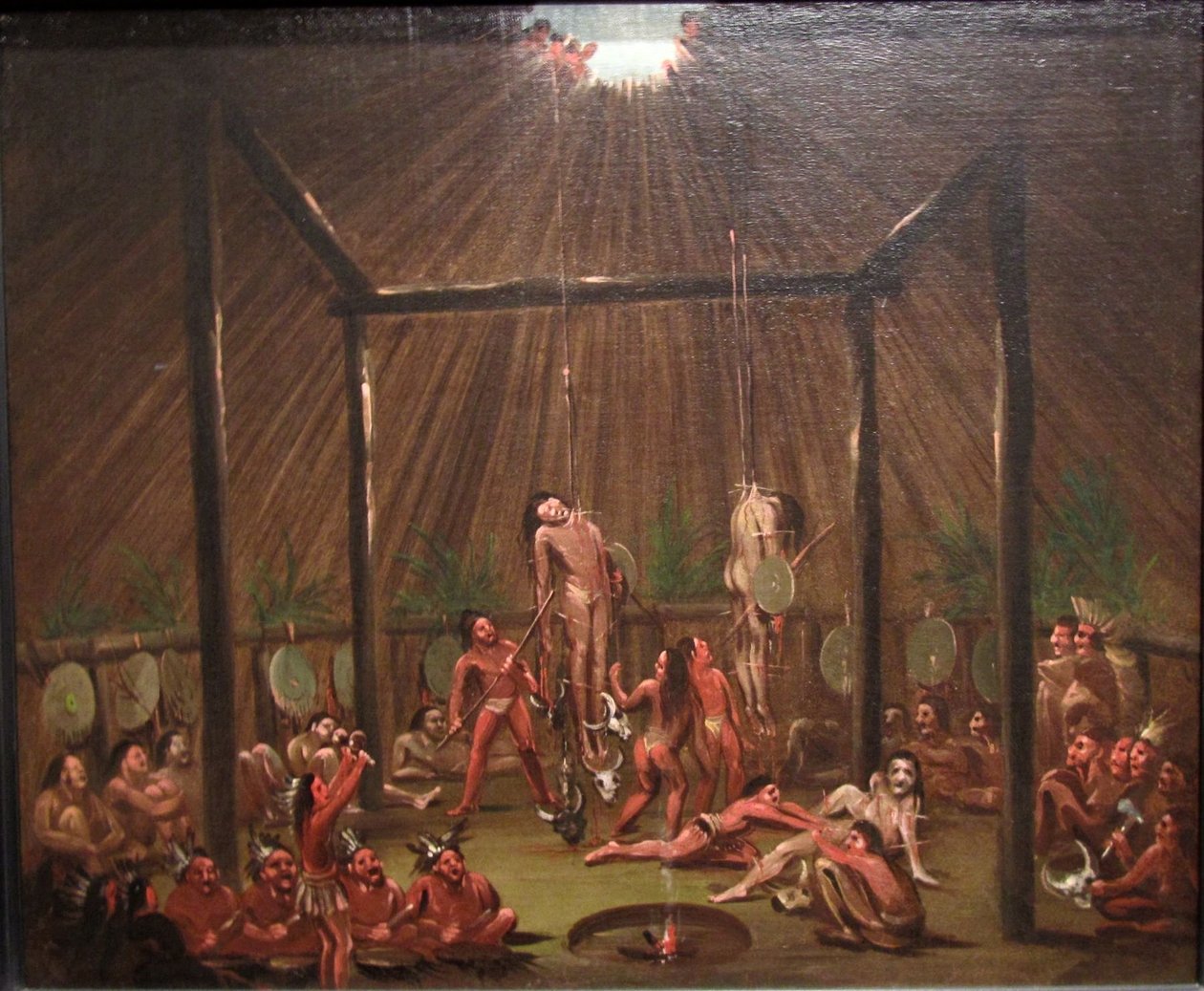 Klippningsscenen, Mandan-O-kee-pa-ceremoni av George Catlin