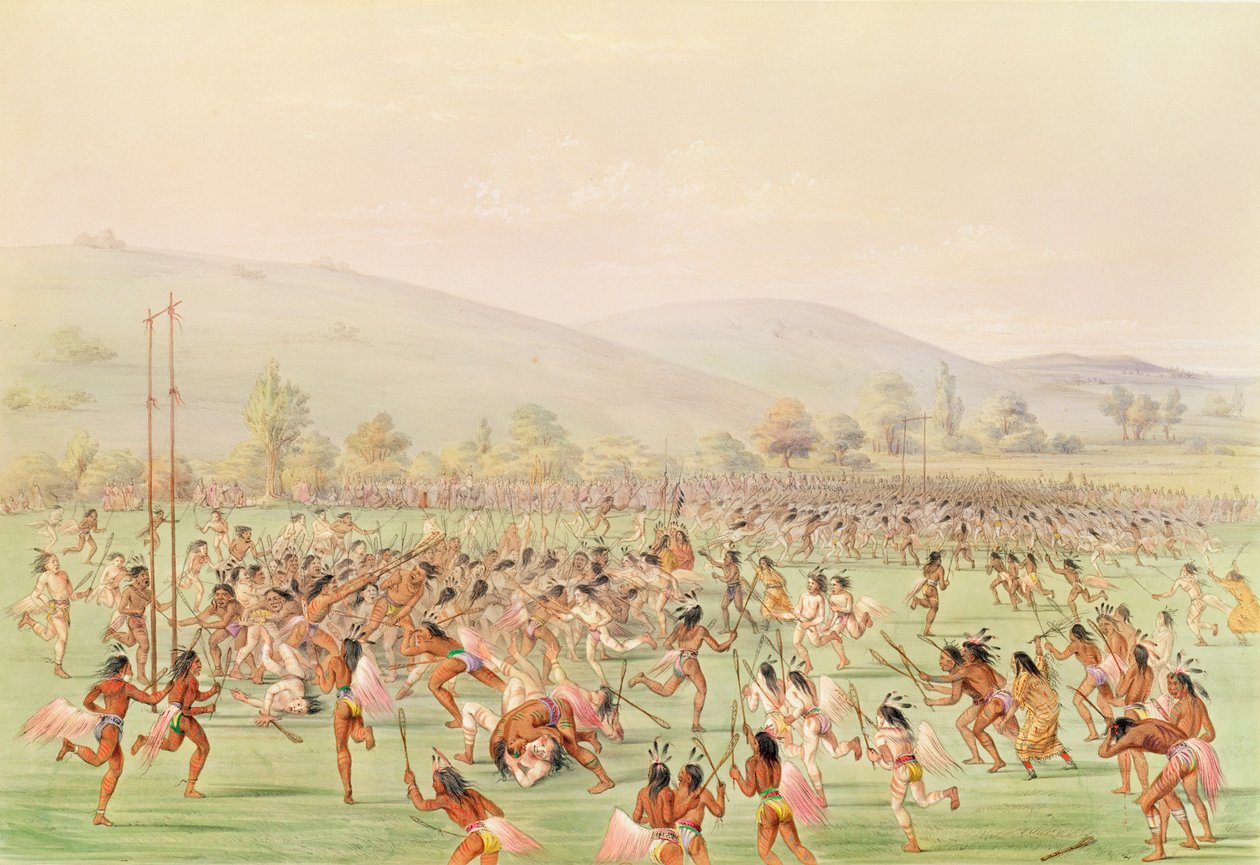 Det indiska bollspelet, ca 1832 av George Catlin