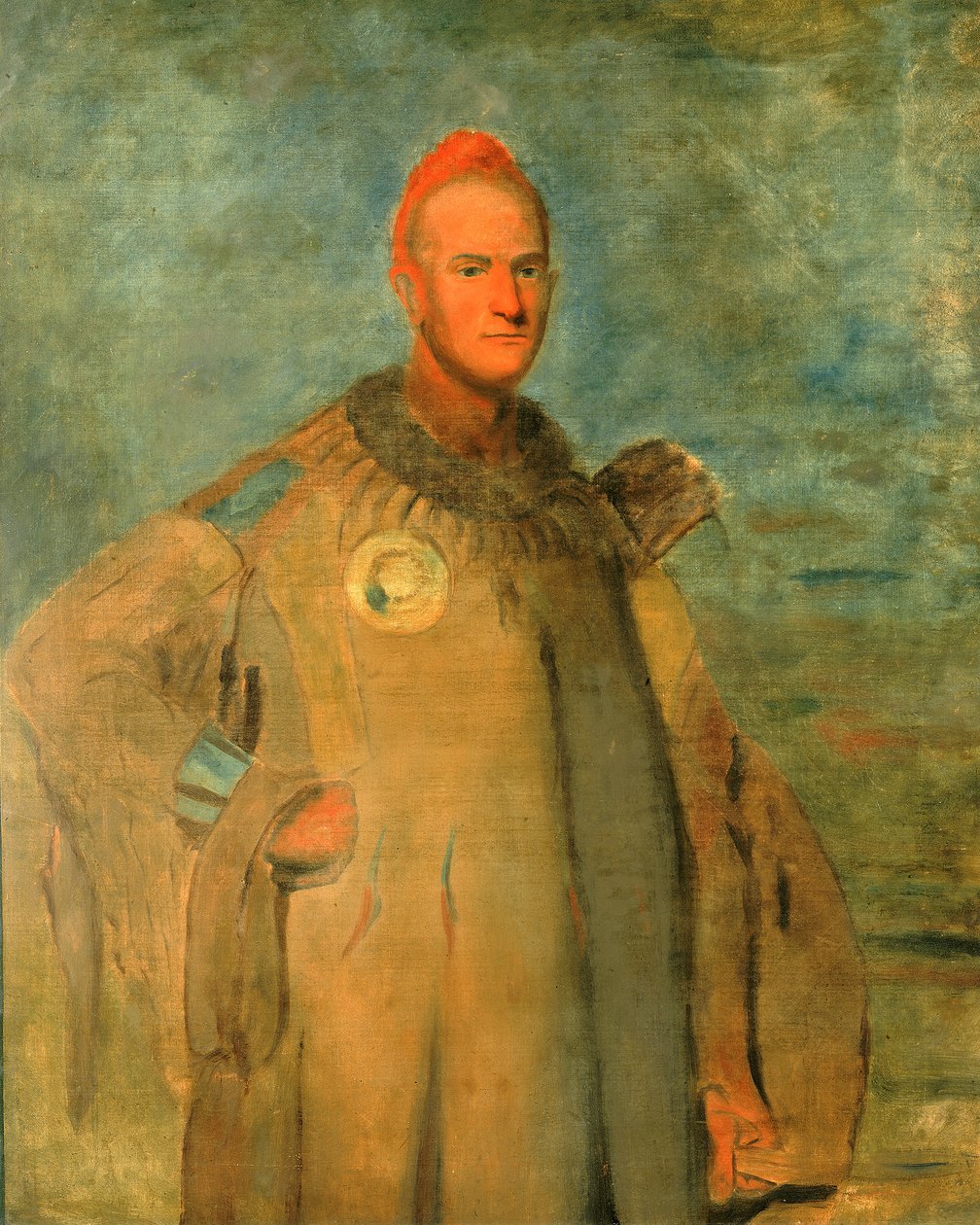 Theodore Burr Catlin, i indisk kostym, 1840-1841. av George Catlin