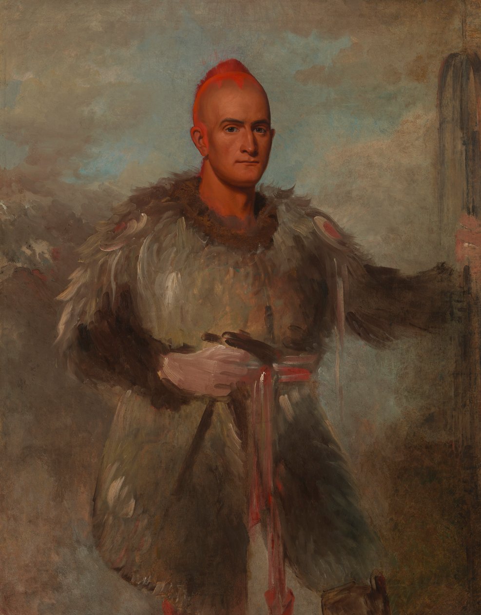 Theodore Burr Catlin, i indisk kostym, 1840-1841. av George Catlin