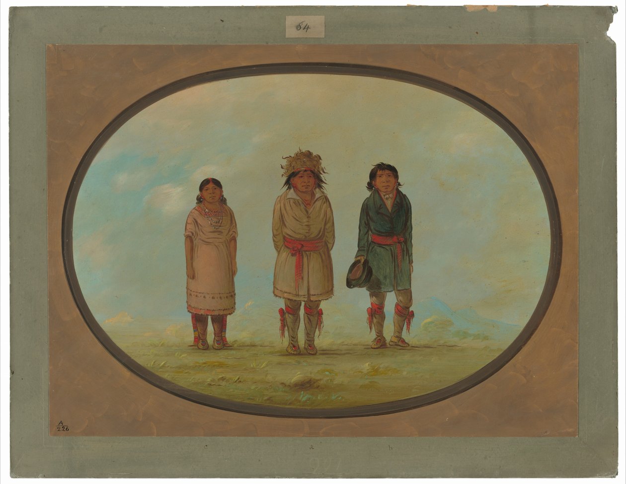 Three Creek Indians av George Catlin