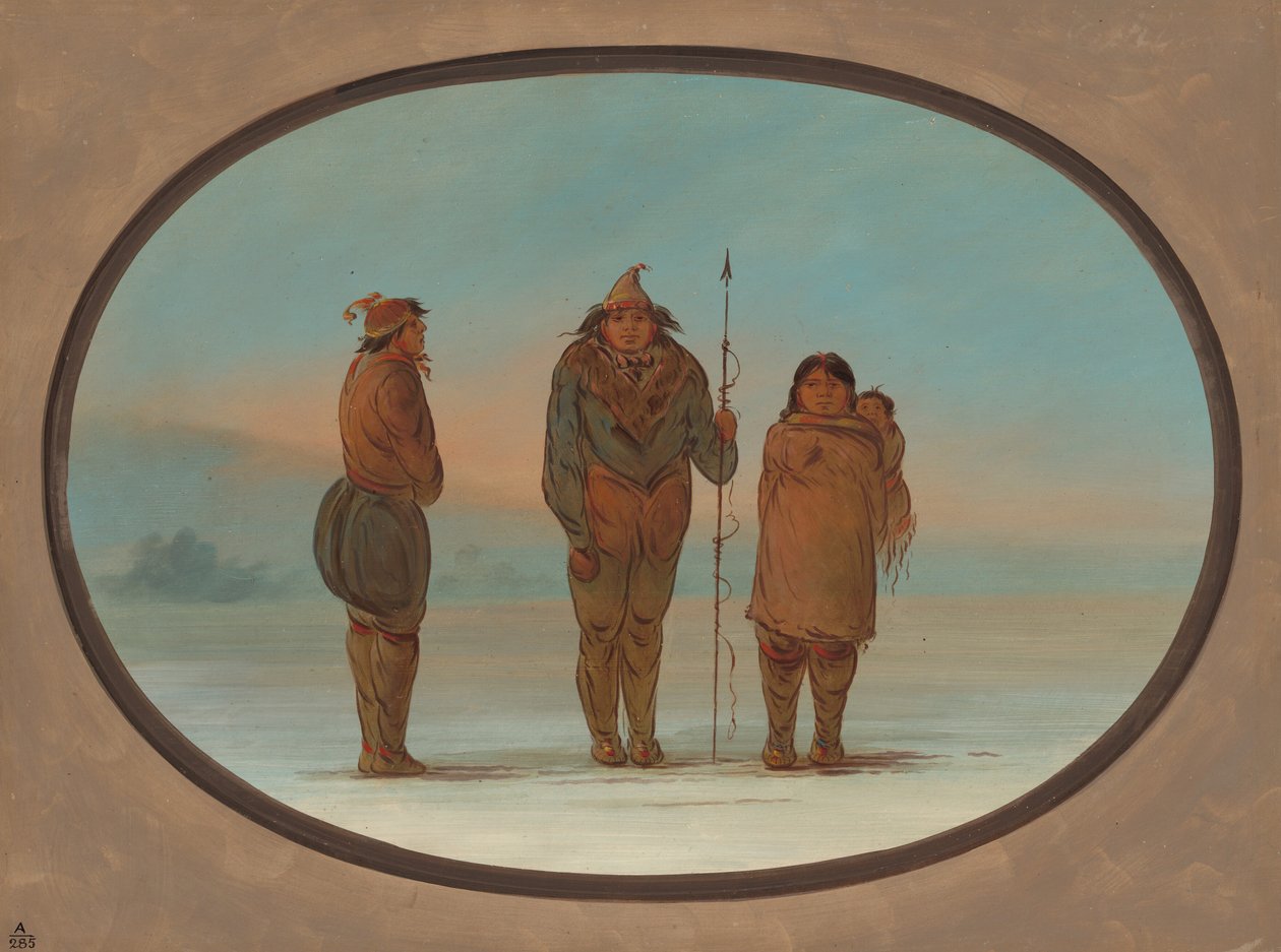Tre eskimåer, 18551869. av George Catlin