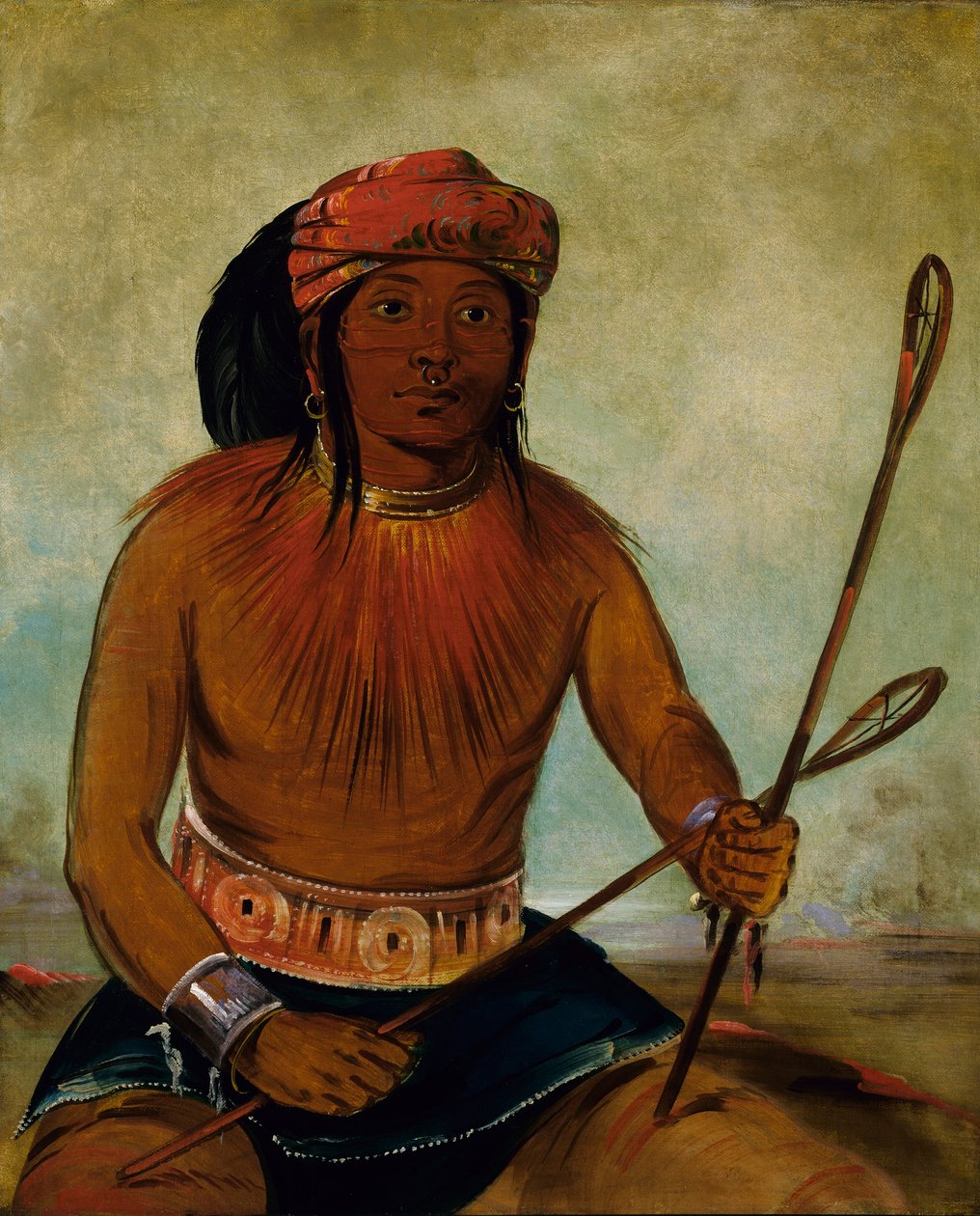 Tul-lock-chísh-ko, dricker saften från stenen av George Catlin
