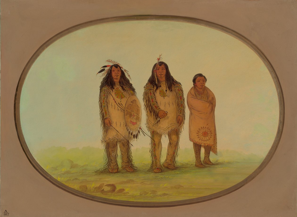 Två Nezperce-krigare och en pojke, 18551869. av George Catlin