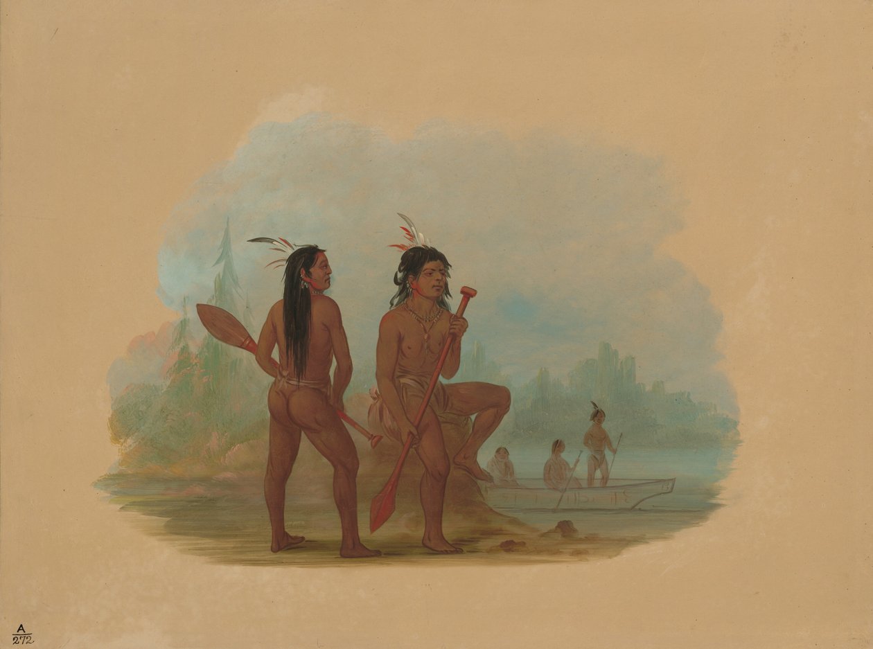 Två unga Hyda-män, 18551869. av George Catlin