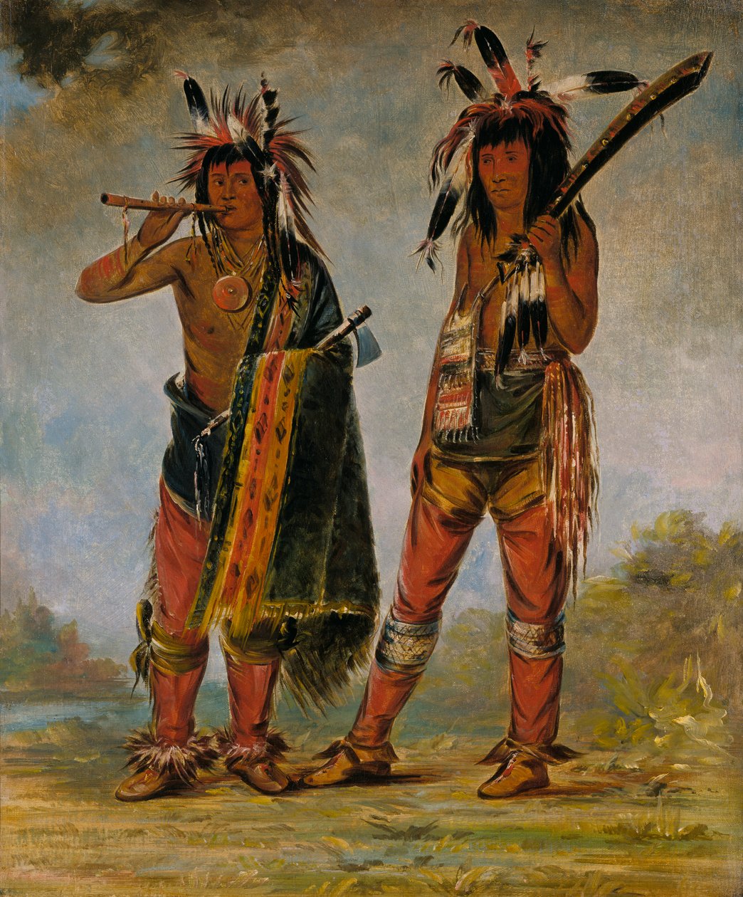Två unga män, 1835 eller 1836. av George Catlin