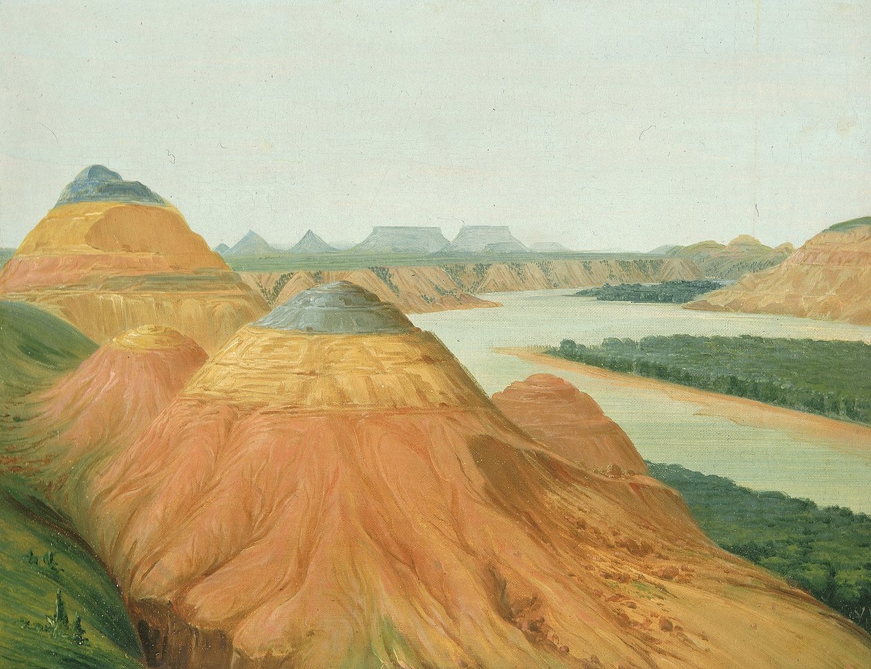 Utsikt i Big Bend av Upper Missouri av George Catlin