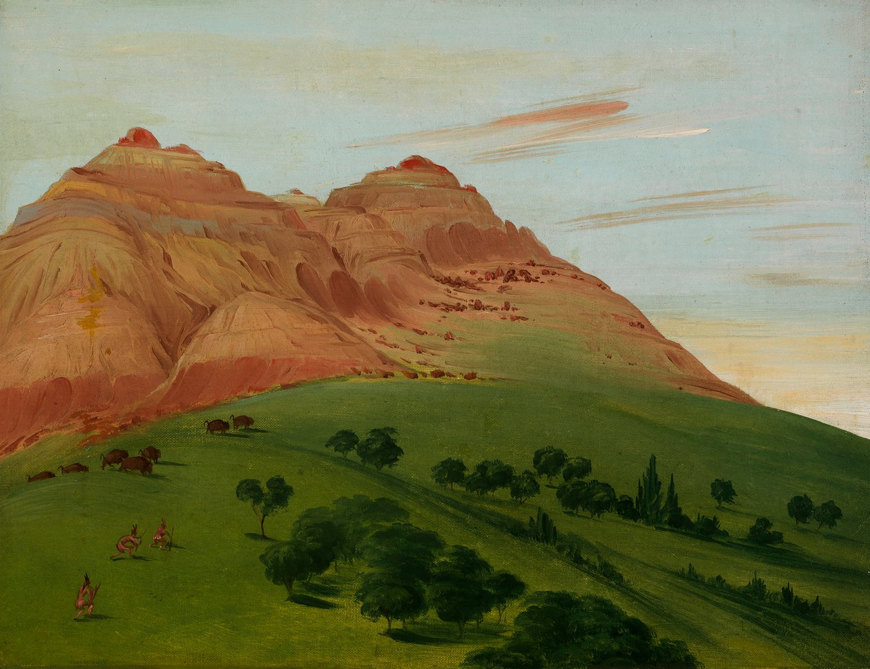 Utsikt i Grand Detour, 1900 Miles ovanför St. Louis, 1832. av George Catlin