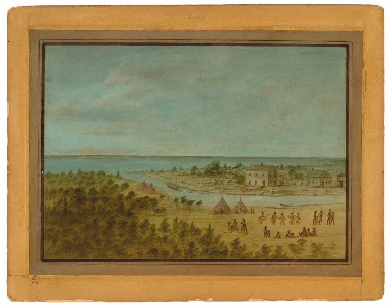 Utsikt över Chicago 1837 av George Catlin