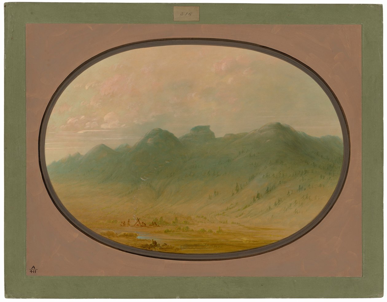 Utsikt över Kristallbergen, Brasilien av George Catlin