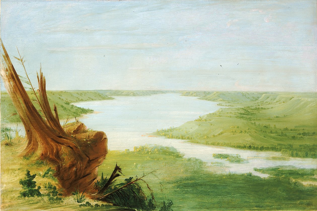 Utsikt över Lake St. Croix, Upper Mississippi, 1835-1836. av George Catlin