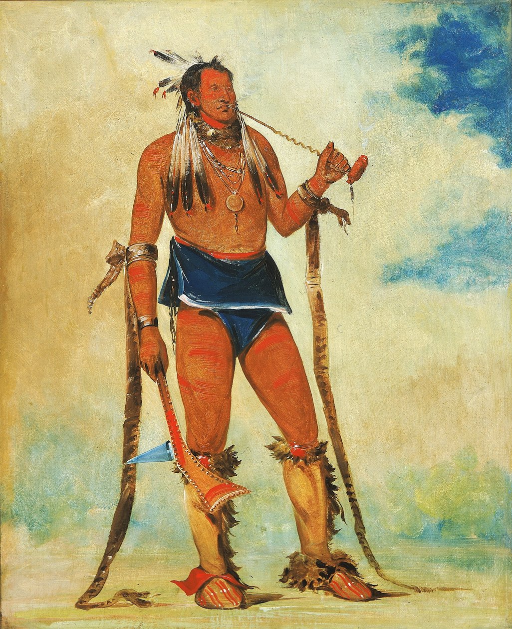 Wah-chee-háhs-ka, mannen som sätter alla utanför dörrarna av George Catlin