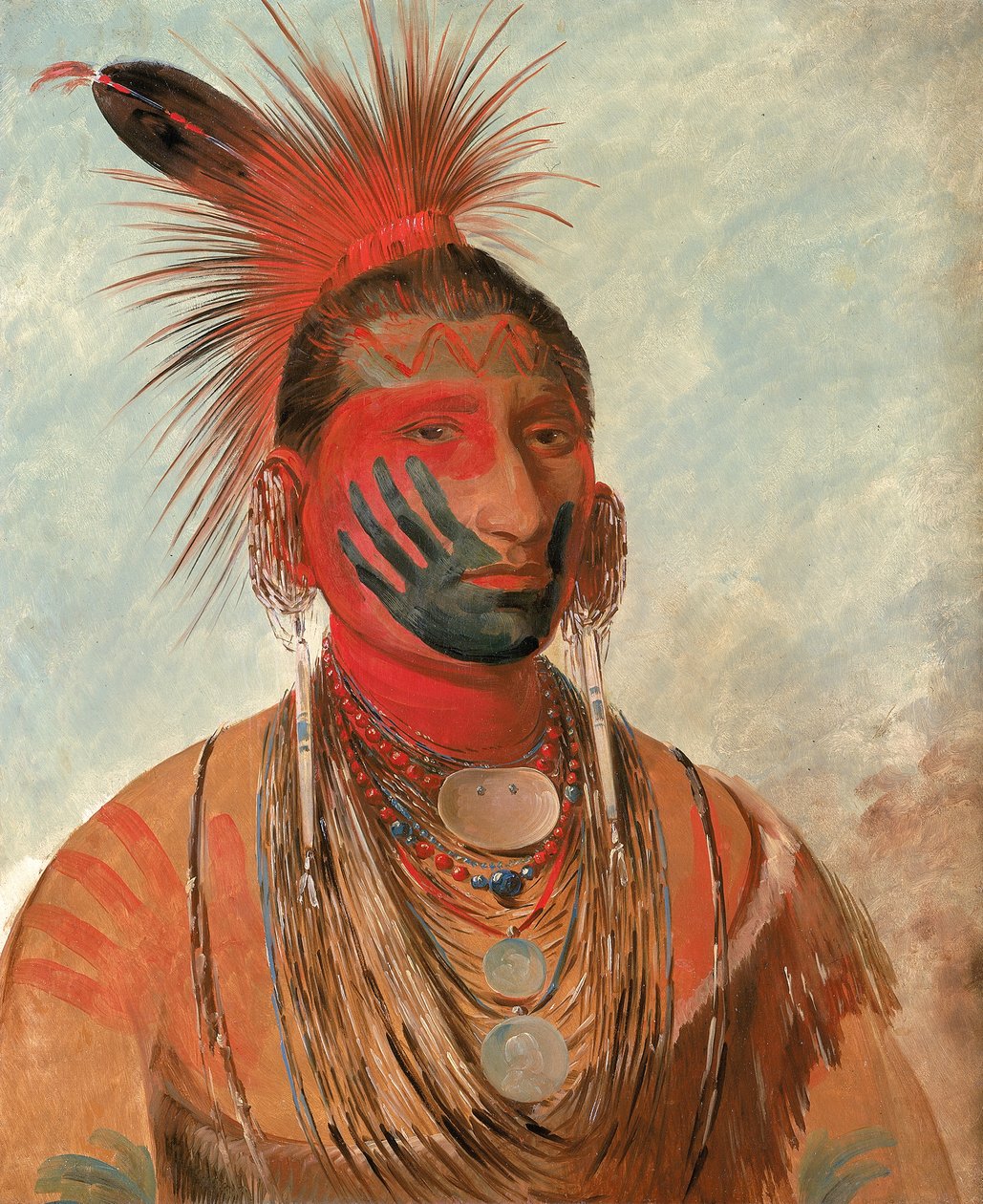 Wash-ka-mon-ya, snabb dansare, en krigare, 1844-1845. av George Catlin
