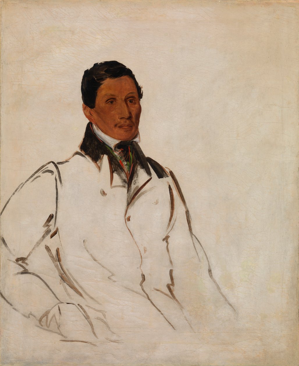 Waun-naw-con, The Dish (John W. Quinney), en missionärspredikant av George Catlin