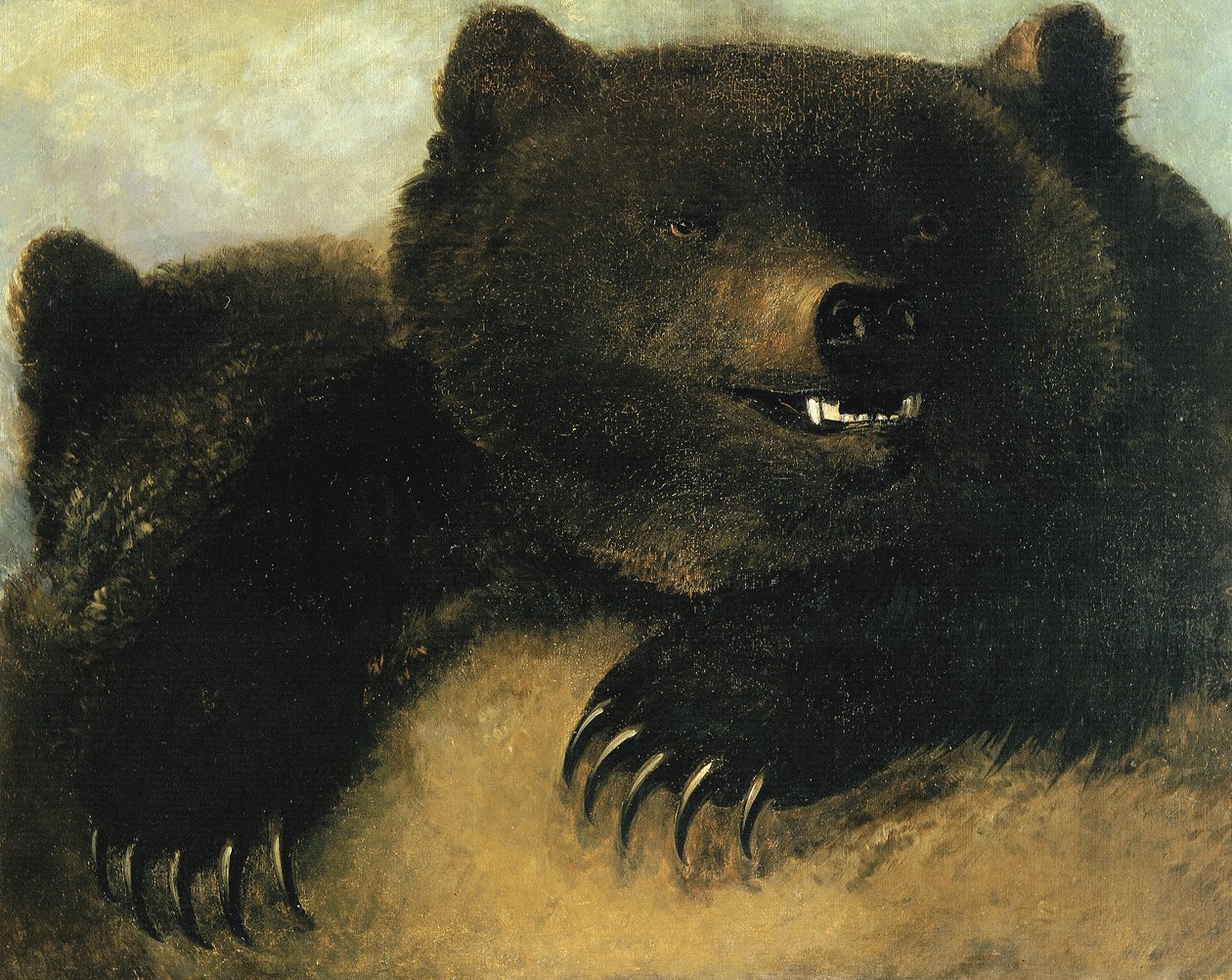 Grizzlybjörnens vapen och fysiognomi, 1846-1848. av George Catlin