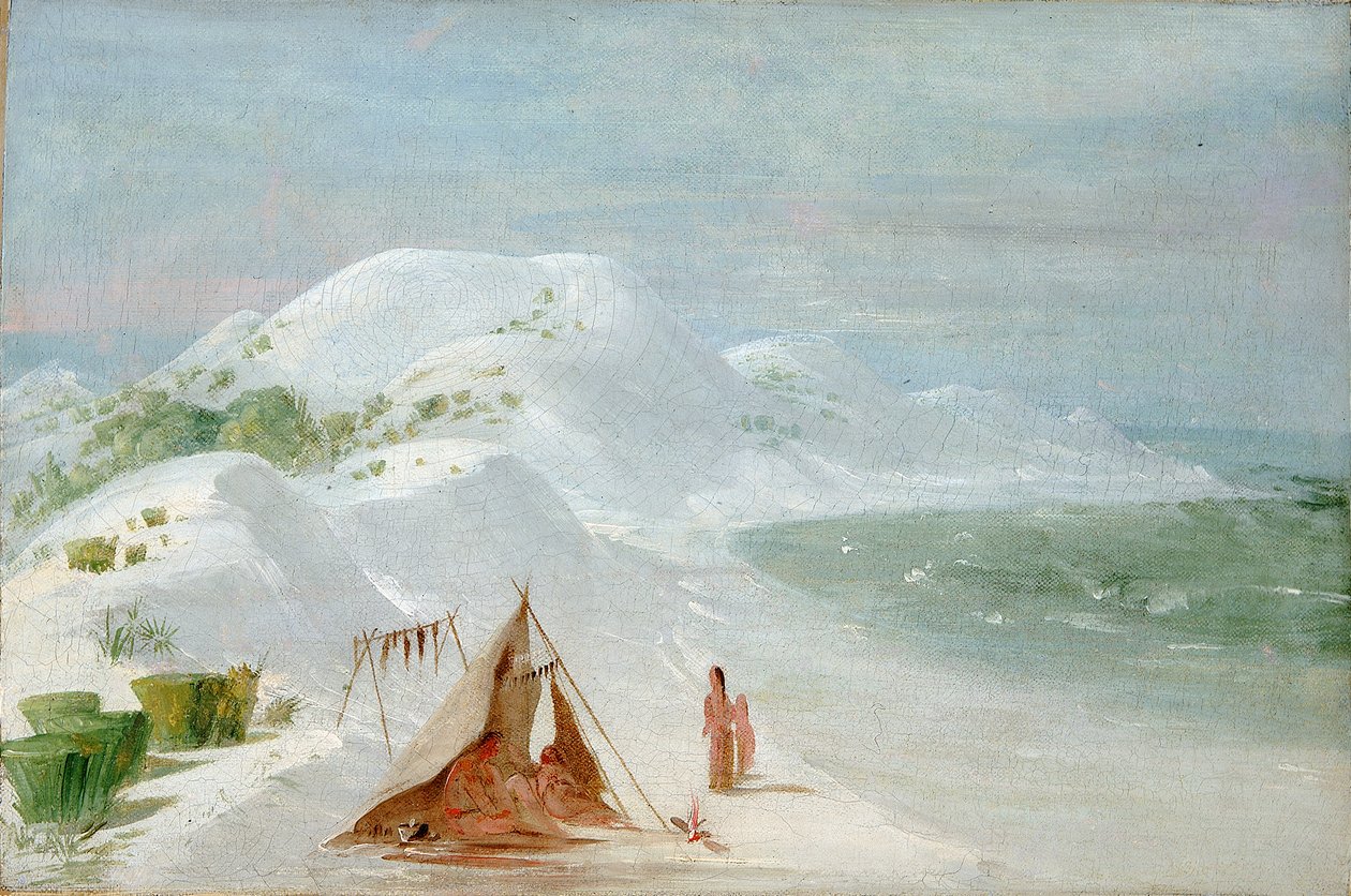 White Sand Bluffs, på Santa Rosa Island, nära Pensacola av George Catlin
