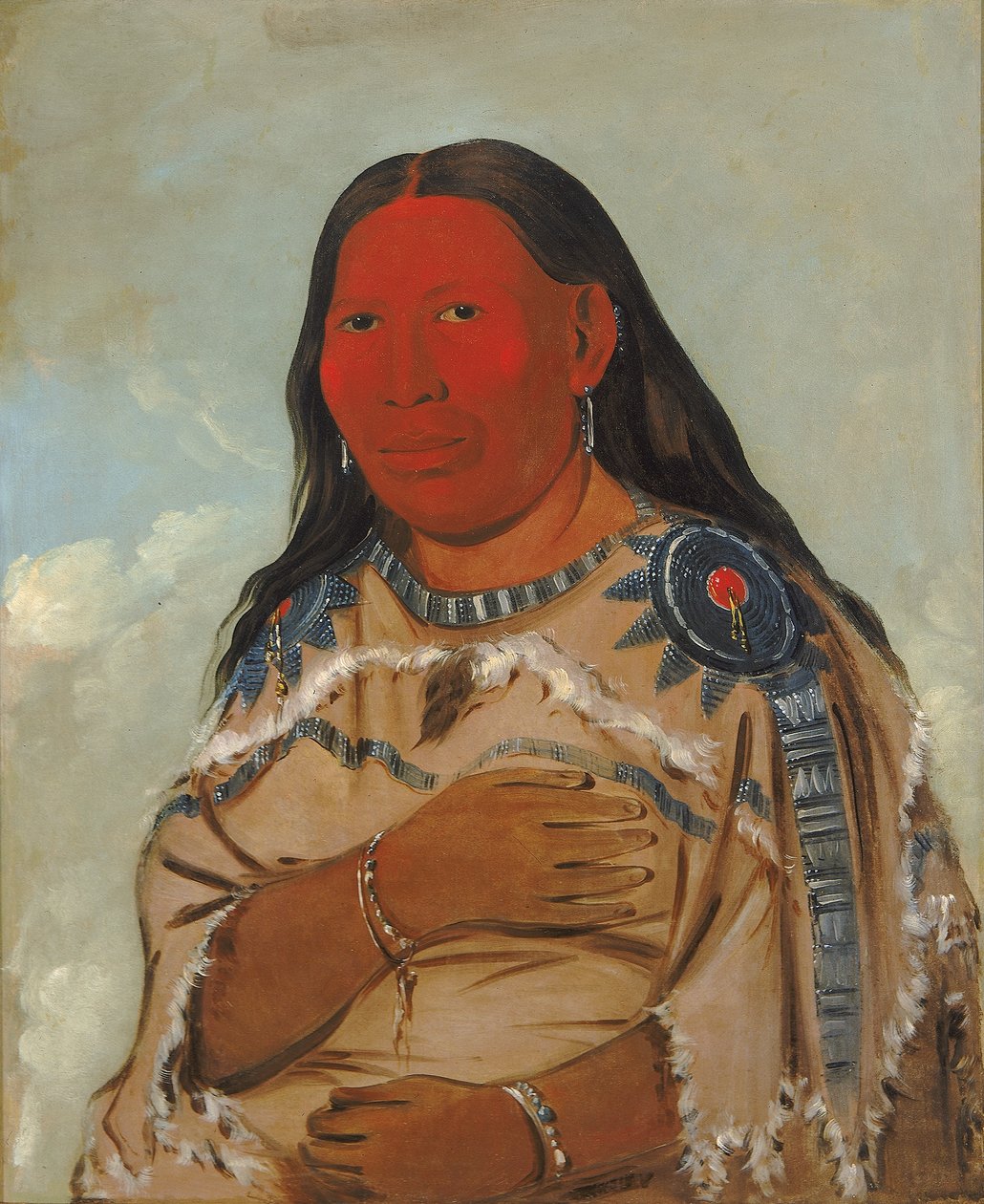 Fru till två kråkor av George Catlin